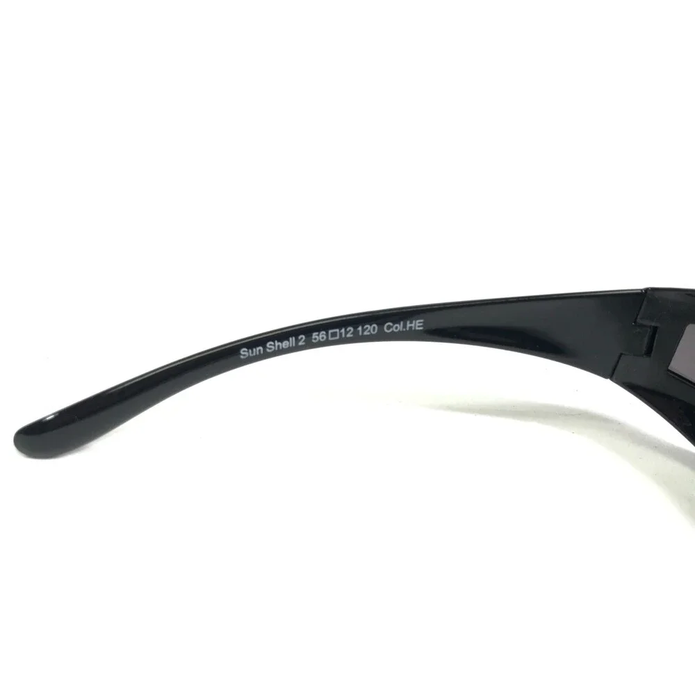 Miraflex Kids Fit Over Sunglasses Sun Shell 2 Col.HE Black Frames w Black Lenses